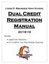Dual Credit Registration Manual
