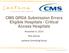 CMS QRDA Submission Errors Eligible Hospitals / Critical Access Hospitals