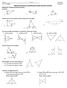 Show all of your work on a separate sheet of paper. No work = no credit! Section 4.1: Triangle and Congruency Basics Find m