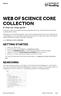 WEB OF SCIENCE CORE COLLECTION A step-by-step guide