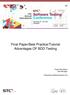 Final Paper/Best Practice/Tutorial Advantages OF BDD Testing