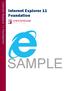 Internet Explorer 11 Foundation SAMPLE
