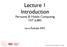 Lecture 1 Introduction Pervasive & Mobile Computing MIT 6.883