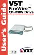 FireWire. CD-R/RW Drive. User s GuideVST