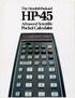 The Hewlett-Packard. Advanced Scientific. Pocket Calculator