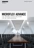 Microflex Advance MICROFLEX ADVANCETM THE INVISIBLE AUDIO SOLUTION FOR AV CONFERENCING