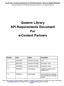 Queens Library API Requirements Document For e-content Partners