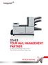 DS-63 YOUR MAIL MANAGEMENT PARTNER. An easy-to-use desktop folder inserter that can be used to process all your mail
