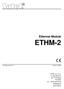 ETHM-2. Ethernet Module. SATEL sp. z o.o. ul. Schuberta Gdańsk POLAND tel