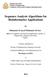Sequencee Analysis Algorithms for Bioinformatics Applications