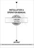 INSTALLATION & OPERATION MANUAL