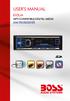 USER'S MANUAL 610UA MP3-COMPATIBLE DIGITAL MEDIA AM/FM RECEIVER BO S AUDIO SYSTEMS