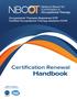 Handbook. Certification Renewal. Occupational Therapist Registered OTR Certified Occupational Therapy Assistant COTA