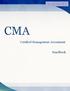 CMA. Certified Management Accountant. Handbook