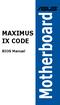 MAXIMUS IX CODE. BIOS Manual. Motherboard