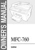 OWNER S MANUAL MFC-760