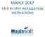 MAPLE 2017 STEP BY STEP INSTALLATION INSTRUCTIONS