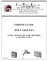 ORDER GUIDE POLE MOUNTS. FOR LCD DISPLAYS, KEYBOARDS, LAPTOPS, CPU s