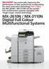 MX-2610N / MX-3110N Digital Full Colour Multifunctional Systems