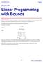 Linear Programming with Bounds