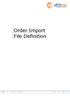 Order Import File Definition