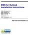 EMS for Outlook Installation Instructions