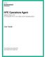 HPE Operations Agent. User Guide. Software Version: For Windows, HP-UX, Linux, Solaris, and AIX operating systems