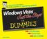 Windows Vista Just the Steps FOR. DUMmIES. by Nancy Muir