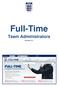 Full-Time. Team Administrators. Version 5.1