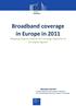 Broadband coverage in Europe in 2011