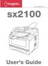 Serial Number:* * The serial number is on the back of the unit. Model Number: sx2100