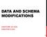 DATA AND SCHEMA MODIFICATIONS CHAPTERS 4,5 (6/E) CHAPTER 8 (5/E)