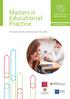 Masters in Educational Practice. Assessment Submission Guide