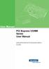 User Manual PCI Express COMM Series User Manual. Industrial Serial Communication Cards