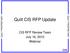 Quilt CIS RFP Update