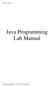 MYcsvtu Notes. Java Programming Lab Manual