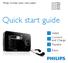 Philips GoGear audio video player SA1OPS04 SA1OPS08 SA1OPS16 SA1OPS32. Quick start guide. Install Connect and Charge Transfer Enjoy