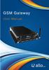 GSM Gateway User Manual Copy Right