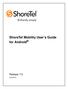 ShoreTel Mobility User s Guide for Android