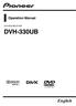 Operation Manual DVD RDS RECEIVER DVH-330UB. English