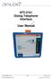 WTI-3101 Dialog Telephone Interface. User Manual