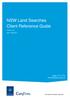 NSW Land Searches Client Reference Guide
