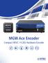 MGW Ace Encoder. Compact HEVC / H.265 Hardware Encoder VIDEO INNOVATIONS
