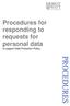 Procedures for responding to requests for personal data to support Data Protection Policy