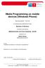 Media Programming on mobile devices (Windows Phone)