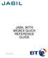 Version 10.0 (2) Oct 2014 JABIL WITH WEBEX QUICK REFERENCE GUIDE