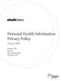 Personal Health Information Privacy Policy