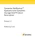 Symantec NetBackup Appliance and Symantec Storage Shelf Product Description