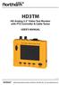 HD3TM. HD Analog 3.5 Video Test Monitor with PTZ Controller & Cable Tester USER S MANUAL