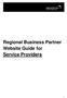 Regional Business Partner Website Guide for Service Providers